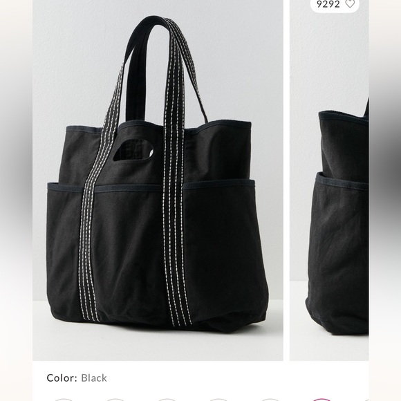 Freepeople Caravan Tote Black and White - Picture 9 of 12